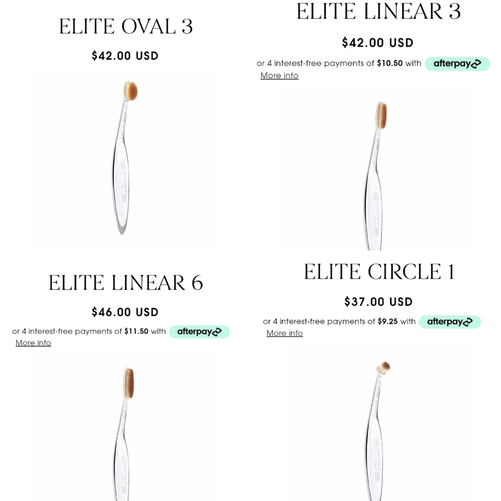 4 Artis brushes